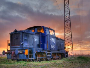 pile, Old, locomotive